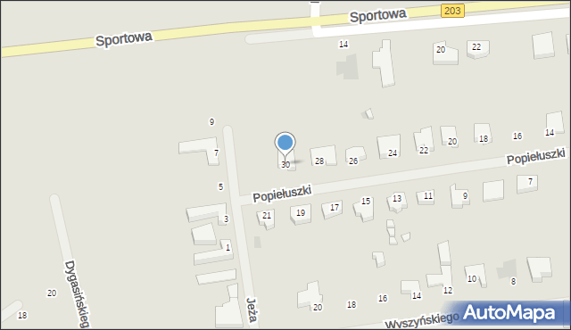 Darłowo, Popiełuszki Jerzego, bł. ks., 30, mapa Darłowo