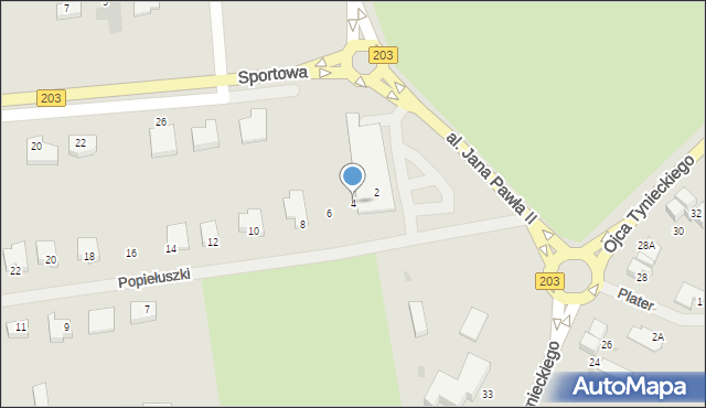 Darłowo, Popiełuszki Jerzego, bł. ks., 4, mapa Darłowo