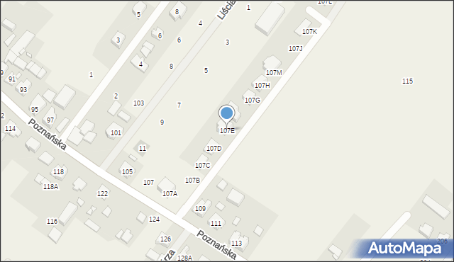 Daszewice, Poznańska, 107E, mapa Daszewice