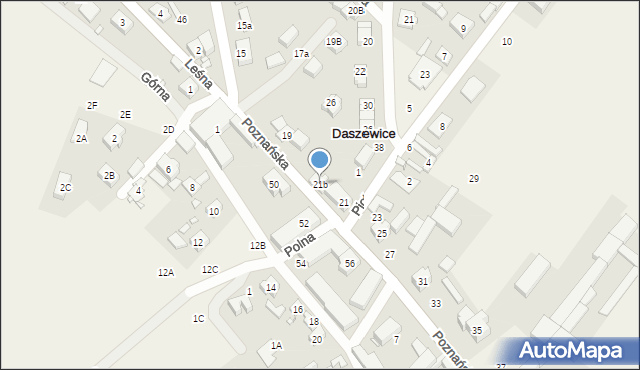 Daszewice, Poznańska, 21b, mapa Daszewice