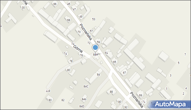 Daszewice, Poznańska, 84A, mapa Daszewice