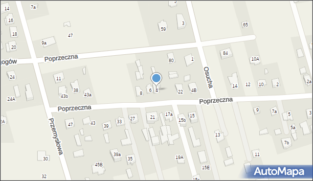 Dębe Wielkie, Poprzeczna, 4, mapa Dębe Wielkie