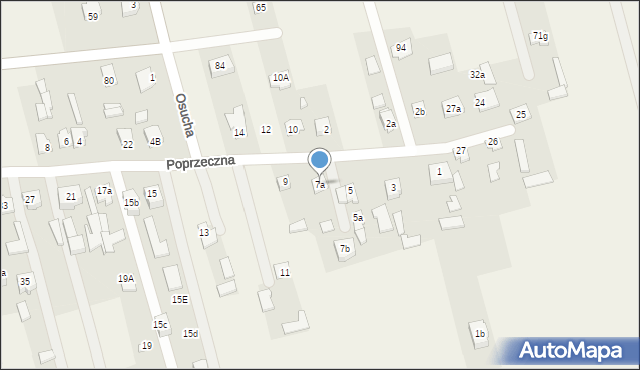 Dębe Wielkie, Poprzeczna, 7a, mapa Dębe Wielkie