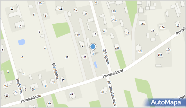 Dębe Wielkie, Powstańców, 3, mapa Dębe Wielkie