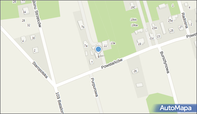 Dębe Wielkie, Powstańców, 9h, mapa Dębe Wielkie