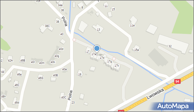 Dębica, Polna, 17b, mapa Dębicy