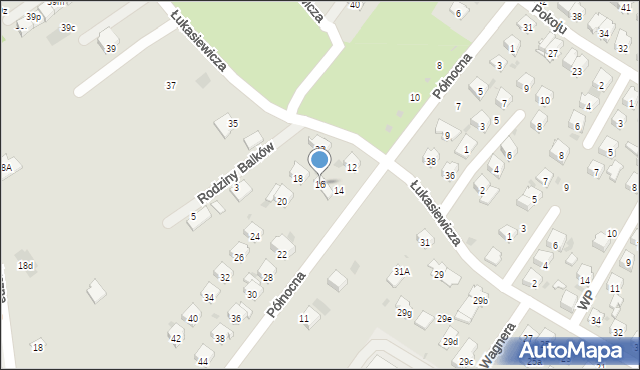 Dębica, Północna, 16, mapa Dębicy