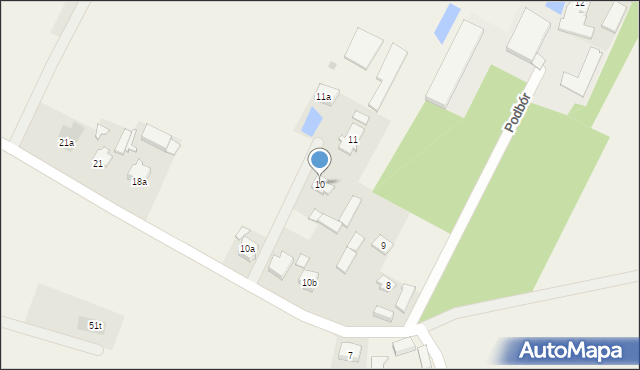 Dębicz, Podbór, 10, mapa Dębicz