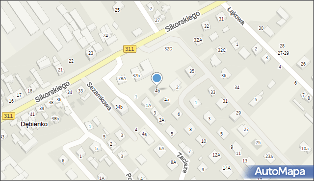 Dębienko, Podleśna, 4b, mapa Dębienko