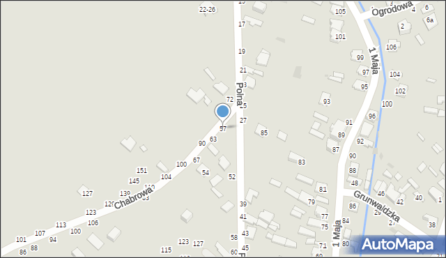 Dęblin, Polna, 57, mapa Dęblin