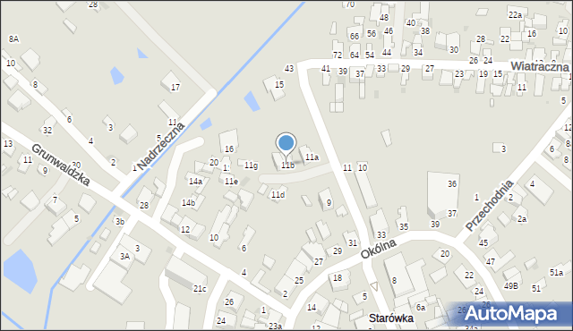 Dęblin, Polskiego Czerwonego Krzyża, 11b, mapa Dęblin