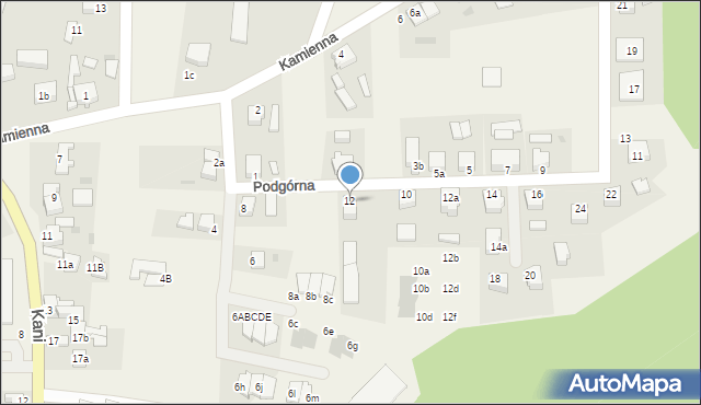 Dębnica Kaszubska, Podgórna, 12, mapa Dębnica Kaszubska