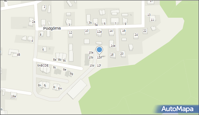 Dębnica Kaszubska, Podgórna, 12d, mapa Dębnica Kaszubska