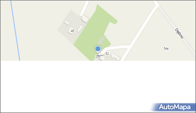 Dębno, Poręby, 250, mapa Dębno