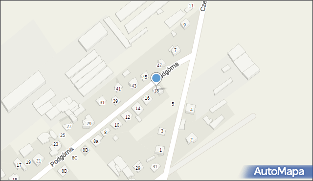 Dębno, Podgórna, 18, mapa Dębno