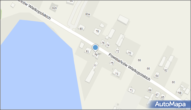 Dębno, Powstańców Wielkopolskich, 79, mapa Dębno