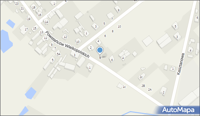 Dębno, Powstańców Wielkopolskich, 8, mapa Dębno