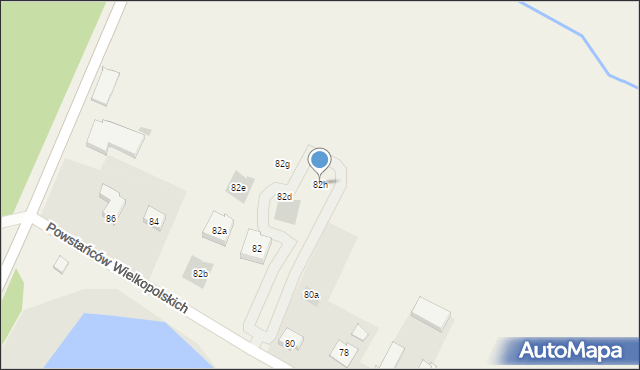 Dębno, Powstańców Wielkopolskich, 82h, mapa Dębno