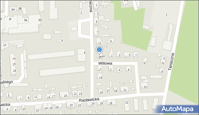 Dębno, Poprzeczna, 15, mapa Dębno