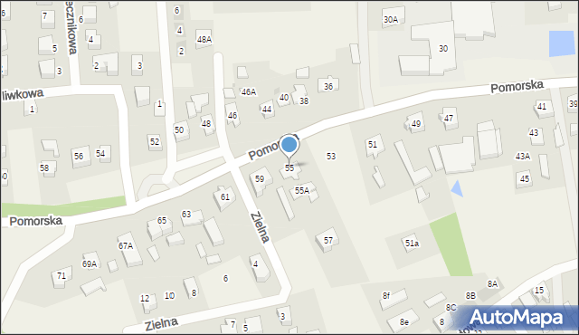 Dębogórze, Pomorska, 55, mapa Dębogórze