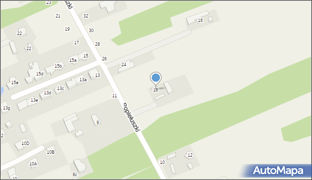 Długa Szlachecka, Popiełuszki Jerzego, bł. ks., 18, mapa Długa Szlachecka