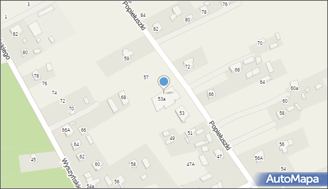 Długa Szlachecka, Popiełuszki Jerzego, bł. ks., 55, mapa Długa Szlachecka