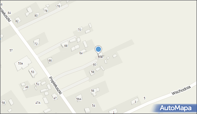 Długa Szlachecka, Popiełuszki Jerzego, bł. ks., 62, mapa Długa Szlachecka