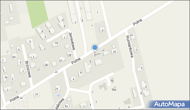 Długołęka, Polna, 10, mapa Długołęka