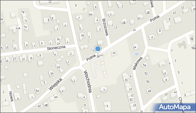 Długołęka, Polna, 1a, mapa Długołęka
