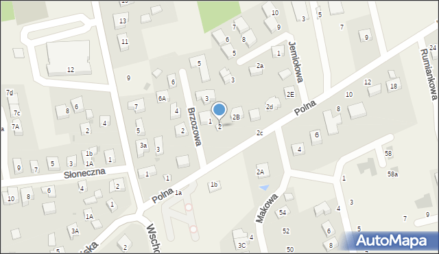 Długołęka, Polna, 2, mapa Długołęka