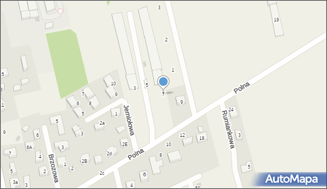 Długołęka, Polna, 7, mapa Długołęka