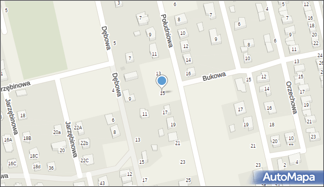 Długołęka, Południowa, 15, mapa Długołęka