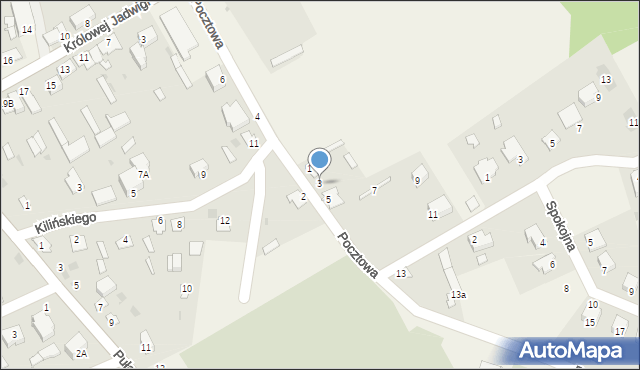 Długosiodło, Pocztowa, 3, mapa Długosiodło