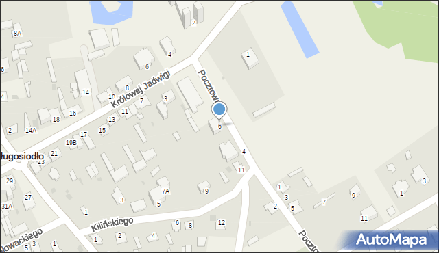 Długosiodło, Pocztowa, 6, mapa Długosiodło