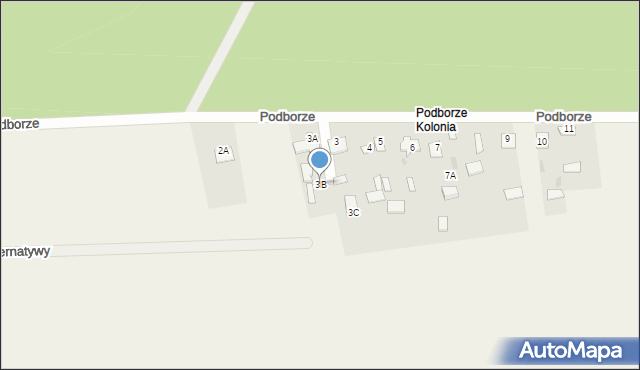 Długosiodło, Podborze, 3B, mapa Długosiodło