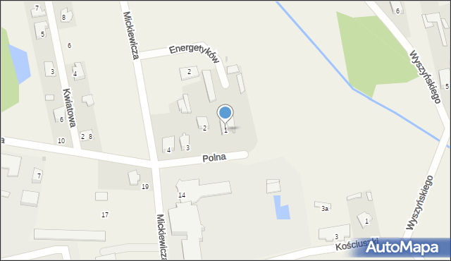 Długosiodło, Polna, 1, mapa Długosiodło