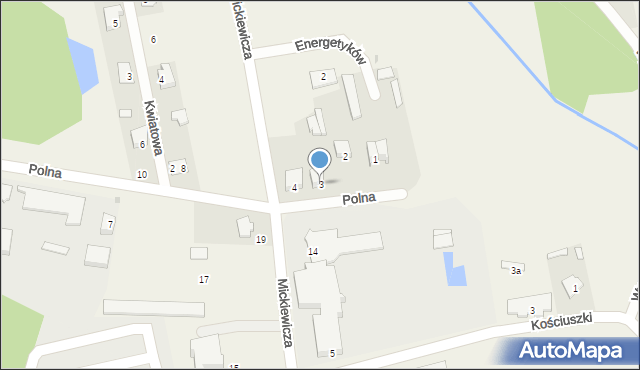 Długosiodło, Polna, 3, mapa Długosiodło