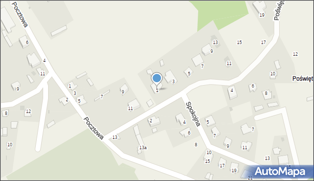 Długosiodło, Poświętne, 1, mapa Długosiodło