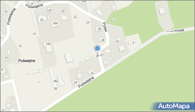 Długosiodło, Poświętne, 30, mapa Długosiodło