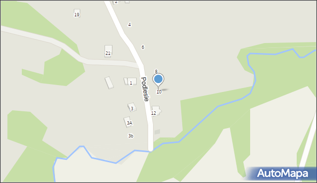 Dobczyce, Podlesie, 10, mapa Dobczyce