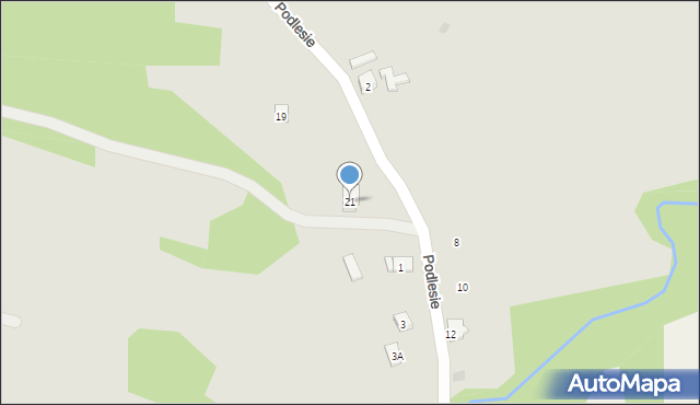 Dobczyce, Podlesie, 21, mapa Dobczyce