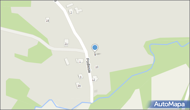 Dobczyce, Podlesie, 8, mapa Dobczyce