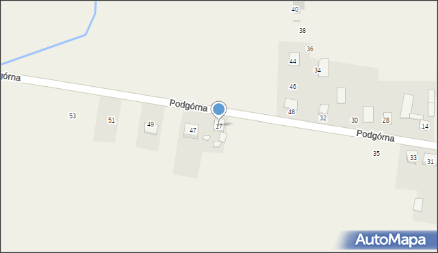 Dobieżyn, Podgórna, 17, mapa Dobieżyn