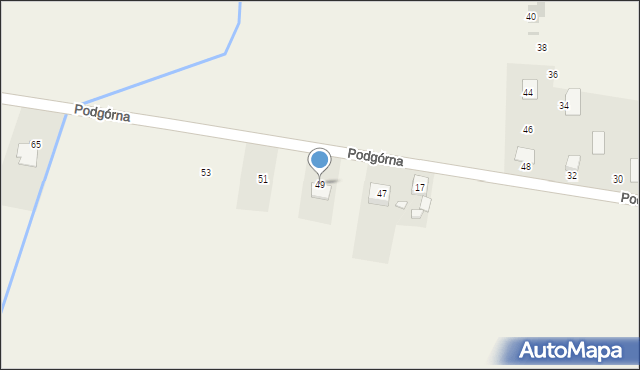Dobieżyn, Podgórna, 49, mapa Dobieżyn