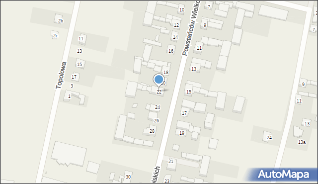 Dobieżyn, Powstańców Wielkopolskich, 22, mapa Dobieżyn