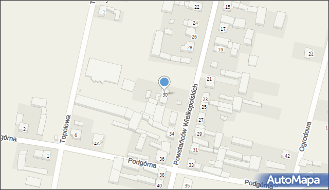 Dobieżyn, Powstańców Wielkopolskich, 30, mapa Dobieżyn