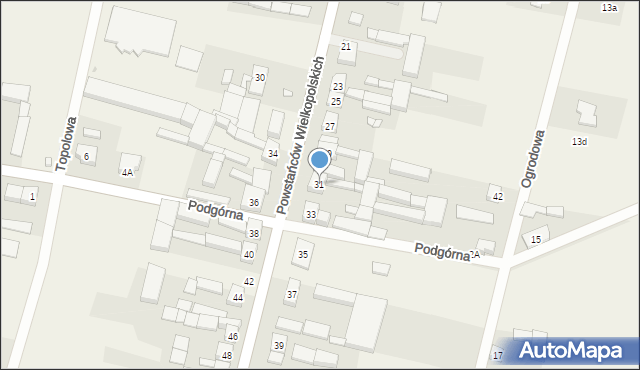 Dobieżyn, Powstańców Wielkopolskich, 31, mapa Dobieżyn