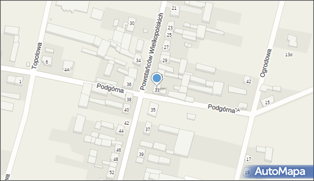 Dobieżyn, Powstańców Wielkopolskich, 33, mapa Dobieżyn