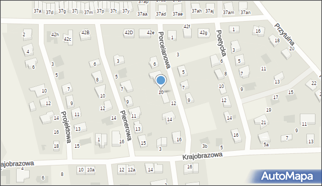 Dobra, Porcelanowa, 10, mapa Dobra