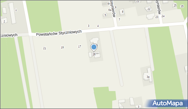 Dobra-Nowiny, Powstańców Styczniowych, 16, mapa Dobra-Nowiny